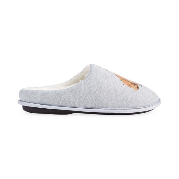 Club Room Men's Holiday Bulldog Fleece-Lined Slippers Grey Small Size 6-7 - Picture 5 of 5